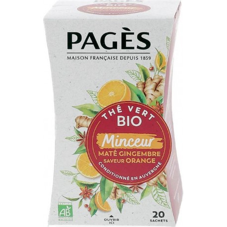 Pagès Thé vert bio minceur 20 sachets