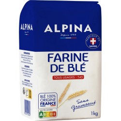ALPINA SAVOIE Farine De Blé Anti-grumeaux T45 1Kg