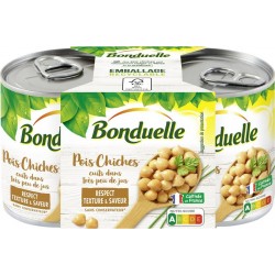 BONDUELLE Pois chiches très peu de jus 260g