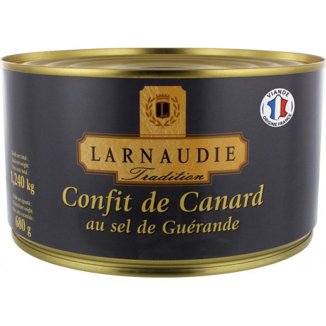 JEAN LARNAUDIE Confit de Canard au Sel de Guérande 1,240Kg