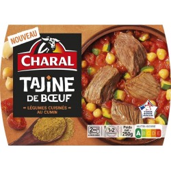 CHARAL Plat Cuisiné Tajine de Bœuf 250g