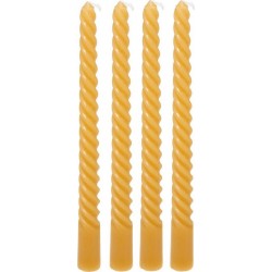 Atmosphera 4 Bougie-bâtons Twist Many Jaune 180g