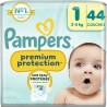 PAMPERS Couches Bébés Premium Protection T1 2-5Kg 44 couches