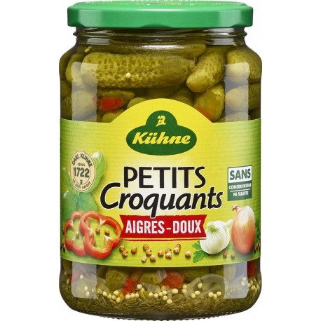 Kuhne Cornichons petits croquants aigres-doux 375g