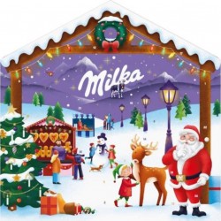 MILKA Calendrier de l'Avent Enfants Chocolat au Lait Noël Magic 147g