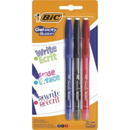 BIC ROL EFFACE GEL-OCITY ILLUSION X3