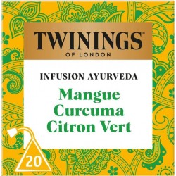 TWININGS Infusion Ayurveda Mangue Curcuma et Citron Vert x20 30g