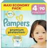 PAMPERS Couches bébés Prenium Protection 9-14Kg Taille 4 90 couches culottes