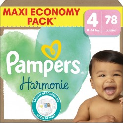 PAMPERS Couches Bébés Harmonie 9-14Kg Taille 4 78 couches