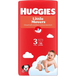 HUGGIES Couches Bébé Taille 3 4-9Kg Disney Little Movers pack de 56 couches