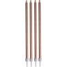 PARIS PRIX Lot De 16 Bougies D'anniversaire longues 14cm Or Rose