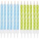 PARIS PRIX Lot De 12 Bougies D'anniversaire magiques 6cm Bleu & Vert