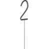 PARIS PRIX Cierge Magique chiffre 2 15cm Argent