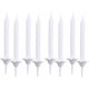 PARIS PRIX Lot De 24 Bougies D'anniversaire support 5cm Blanc