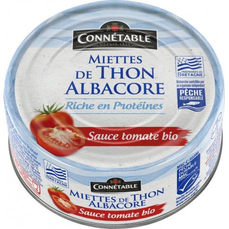 CONNETABLE MIETTES DE THON ALBACORE TOMATE BIO 160g