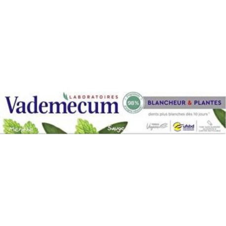 Vademecum Dentifrice Blancheur et plantes 75ml