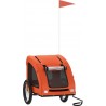 Vidaxl Remorque De Vélo Pour Animaux De Compagnie Orange