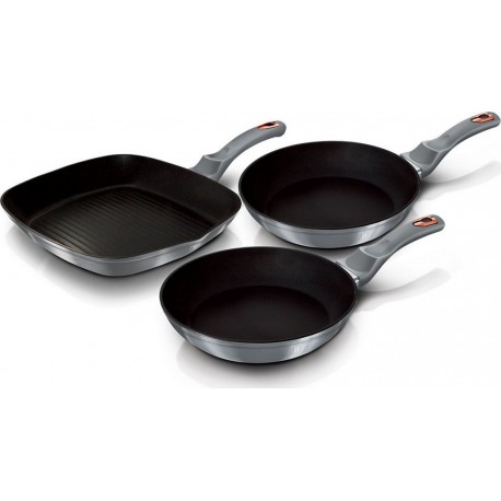 BERLINGER HAUS Batterie de cuisine Moonlight Set 2 Poêles, Grill Induction