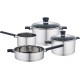 BAUMALU Batterie de cuisine Batterie Inox 6 pcs Onyx