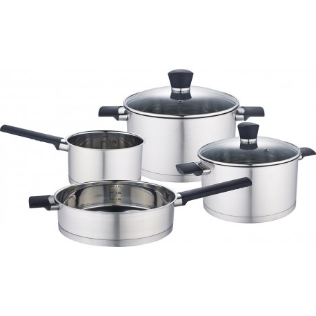 BAUMALU Batterie de cuisine Batterie Inox 6 pcs Onyx