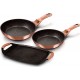 BERLINGER HAUS Batterie de cuisine Rose Gold Set Poêles à Frire Induction