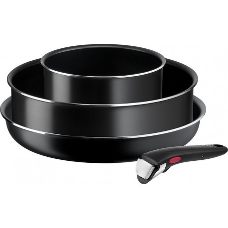 TEFAL Batterie de cuisine Ingenio Easy Cook N Clean Black 4 pcs L1539002