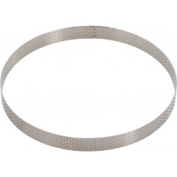 DE BUYER Cercle pâtisserie Cercle à tarte en inox perforé 24.5 x 2