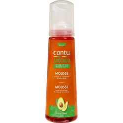 CANTU Mousse Cheveux Hydratante Huile d'Avocat Huile de Lin et au Miel Pur