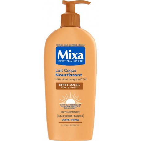 MIXA Lait Corps Nourrissant Effet Soleil Peaux Mates Hypoallergénique 250ml