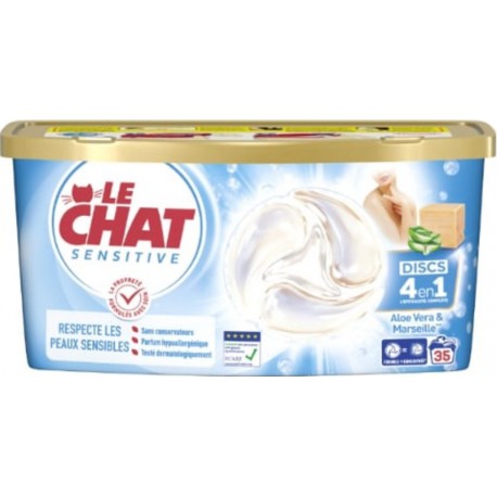 LE CHAT Lessive capsules Sensitive Aloe vera & Marseille