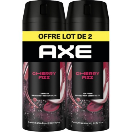 AXE Déodorant spray 72h Cherry Fizz 2x150ml