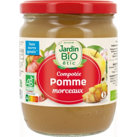 JARDIN BIO Compote Pomme morceaux