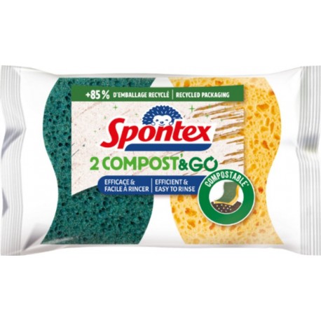 SPONTEX Éponges Compostable Compost&Go
