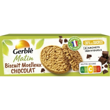 GERBLE Biscuits Moelleux Petit Déjeuner Chocolat