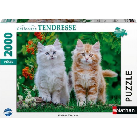 NATHAN PUZZLE 2000 PIECES CHATONS SIBERIENS