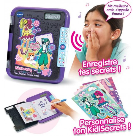 VTECH KIDISECRETS 365 MON JOURNAL INTIME VOCAL NOIR
