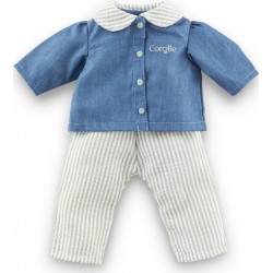 COROLLE MC ENSEMBLE BLOUSE & PANTALON RAYE