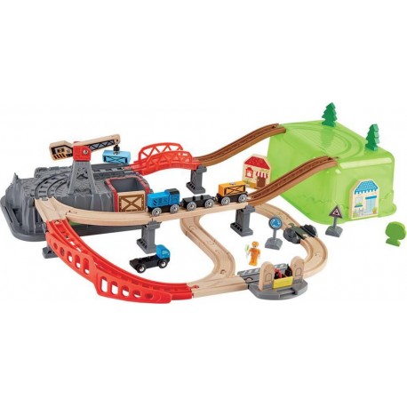 HAPE SET DE CONSTRUCTION CIRCUIT TRAIN 50 PIÈCES
