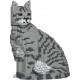 JEKCA BLOCS DE CONSTRUCTION - CHAT TIGRE GRIS CLAIR ASSIS