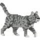 JEKCA BLOCS DE CONSTRUCTION MINI CHAT TIGRE GRIS CLAIR