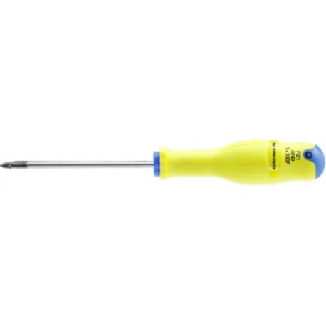 Facom Tournevis PROTWIST PZ2 pour vis cruciformes Pozidriv lame rondes 6x125mm FLUO Facom AND2X125F