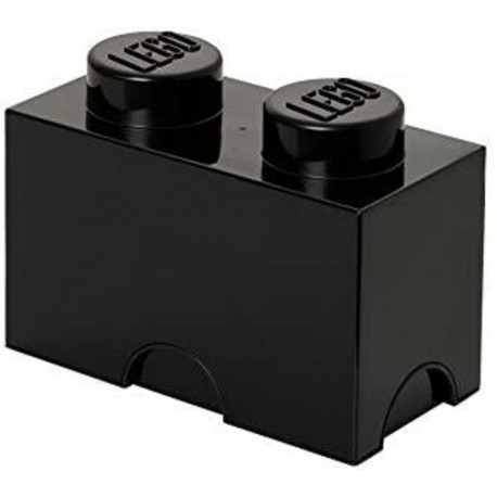 LEGO Storage Brick Boîte de Rangement noir x2
