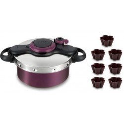 SEB Autocuiseur Clipso Minut' Duo 5L + 7 moules Proflex
