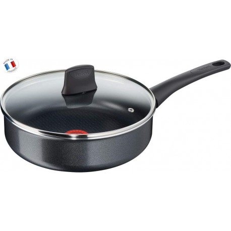 TEFAL SAUTEUSE 26cm GRIS pailleté avec couvercle C3673302