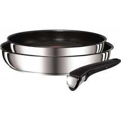 TEFAL Set 2 poêles 22/26cm induction + poignée INGENIO PREFERENCE