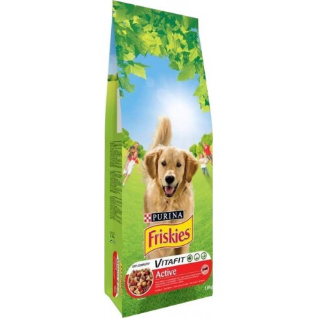 Friskies Croquettes Chiens Active Viandes Boeuf Méga Format 18Kg