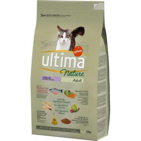 Ultima Nature Croquettes Chat Stérilisé Saumon 1,25Kg (lot de 3)