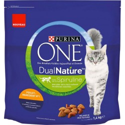 Purina One Croquettes Chat DualNature Poulet 1,4Kg (lot de 3)