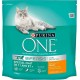Purina One Croquettes Chat 11 ans et + Poulet 1,5Kg (lot de 3)