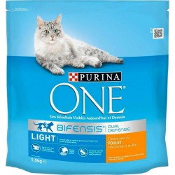 Purina One Croquettes Chat Light Poulet 1,5Kg (lot de 3)